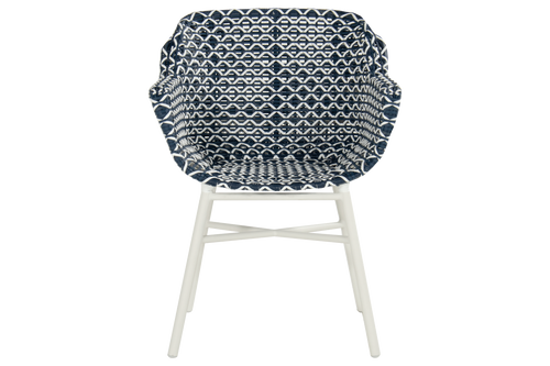 Hartman Tuinstoel Delphine - Donkerblauw Wicker - Zithoogte 43cm - vtwonen shop