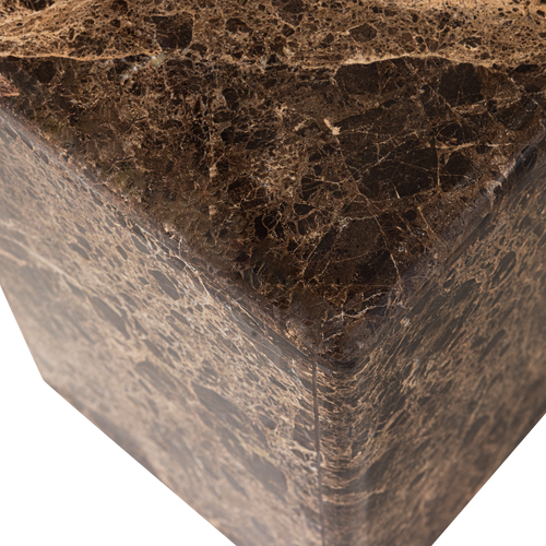 WOOOD bijzettafel Vexa - Marmer - Bruin - 47x30x30