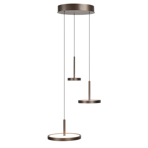 Highlight hanglamp Falcon - 3 lichts - 30  x  160   cm - bruin