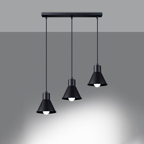Sollux Lighting Hanglamp TALEJA 3 zwart [E27] - 45x14x120cm