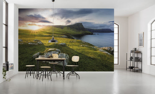 Sanders & Sanders fotobehang landschap groen en blauw - 450 x 280 cm - 612665