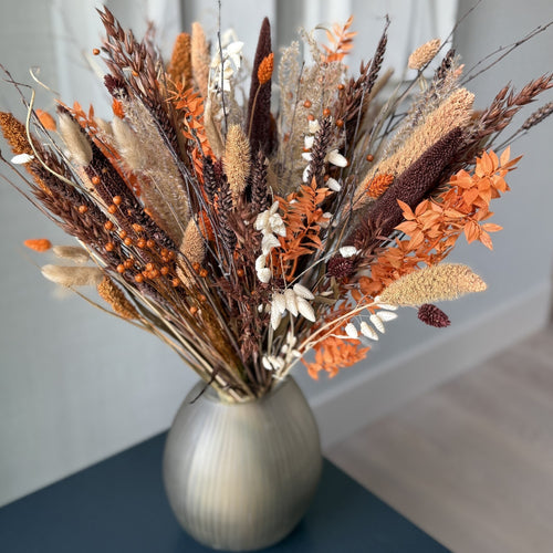 Boeket droogbloemen Terracotta Vibe | Lengte ± 55 centimeter | Met aardetinten, bruine en oranje droogbloemen - vtwonen shop