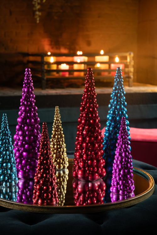 J-Line decoratie Ballen Kerstboom - polyresin - mix - large - 4 stuks - vtwonen shop