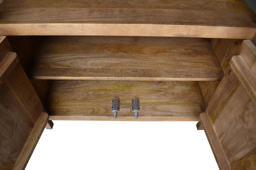 Giga Meubel Wandkast Louie - Mangohout - Naturel - 100x40x200cm - vtwonen shop