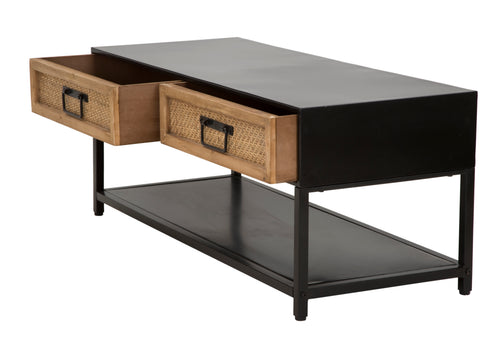 Mauro Ferretti tv-meubel - 95x38x38 cm - bruin/zwart