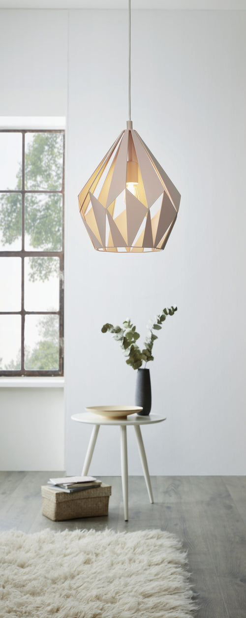 EGLO hanglamp Carlton-P - Ø31 cm - e27 - abrikoos