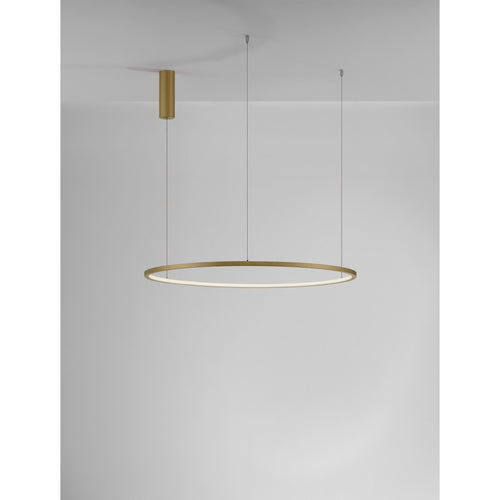 Merano Grove Geïntegreerde LED Hanglamp Plafondlamp Geborsteld Goud Aluminium LED 48W 2592Lm 3000K