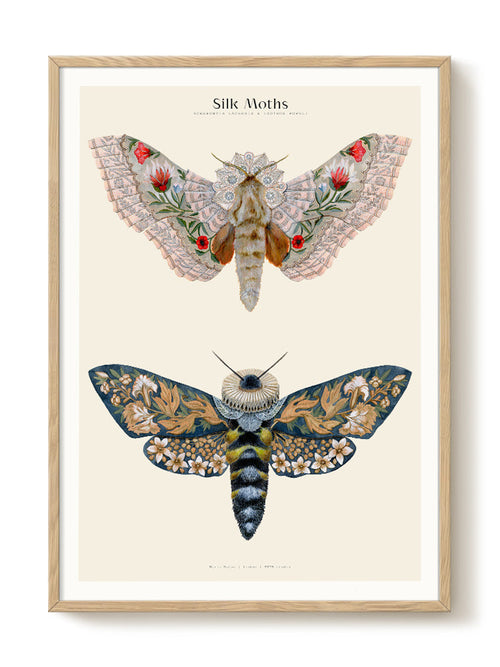 Matos - W. Morris inspired - Silk Moths No.3 - PSTR studio Kunst Poster - vtwonen shop