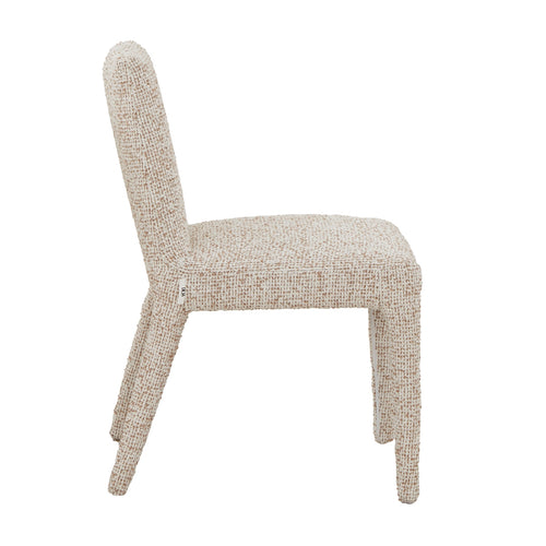 DÉJA Living Eetkamerstoel Méline - Stof - Taupe - Set van 2 - vtwonen shop