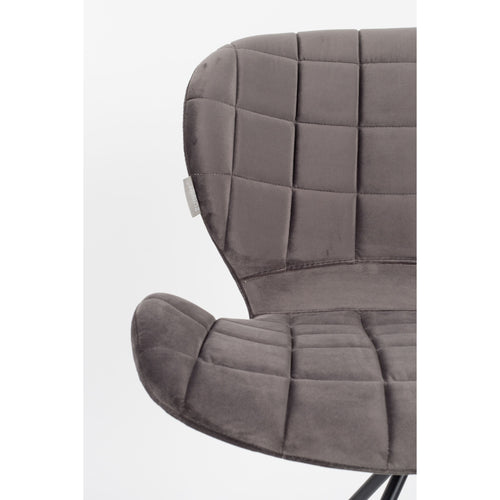 Zuiver OMG Velvet Eetkamerstoelen Grijs - Set van 2 - vtwonen shop