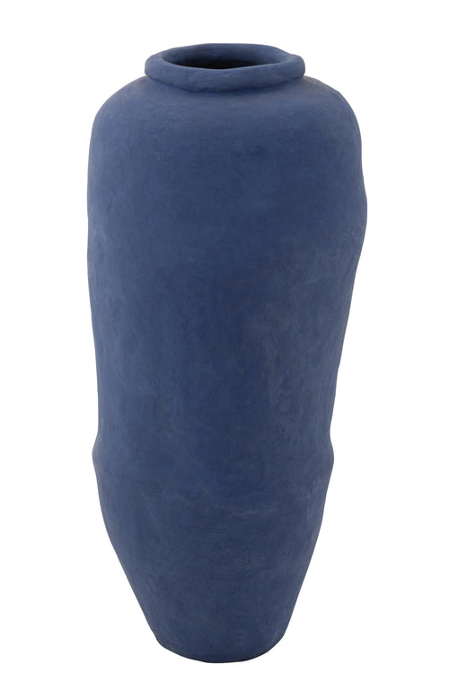 J-Line vaas Pot Lord - papier maché - blauw - 100 cm hoog