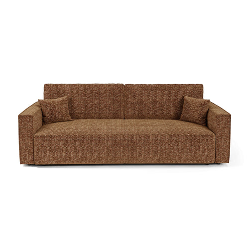 Premium Interiors - Slaapbank met opbergruimte  - stof met tweed-effect karamel 254cm