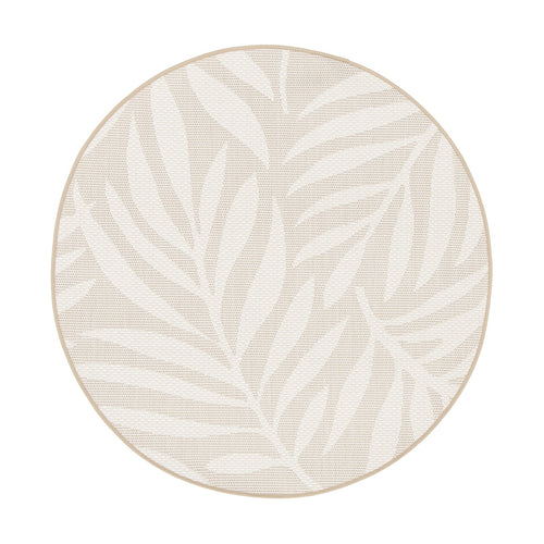 AFK Living vloerkleed Havana - voor binnen en buiten - beige - 120 x 120 cm