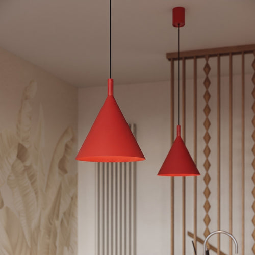 Sollux Lighting Hanglamp NOX 25 rood - 24,5x24,5x140cm