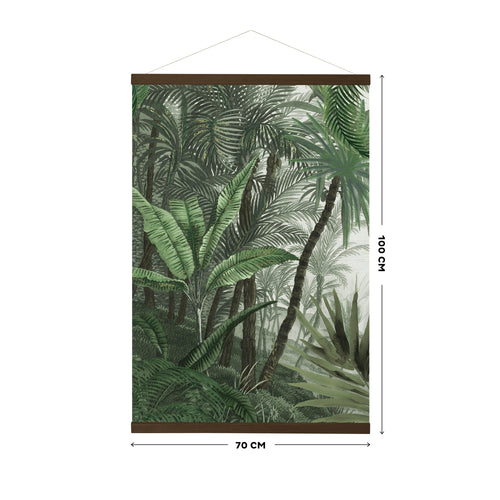 Art for the Home Hangende Poster Linnen - Jungle Landschap Groen - 100x70cm - vtwonen shop