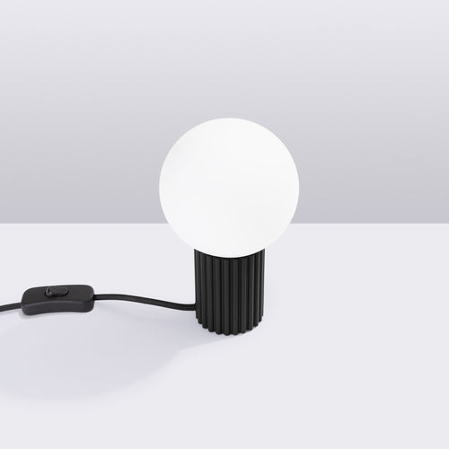 Sollux Lighting Tafellamp HALO zwart - 12x12x19cm