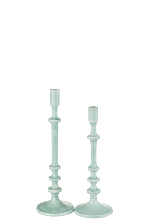J-Line kandelaar Klassiek - aluminium - blauw - large