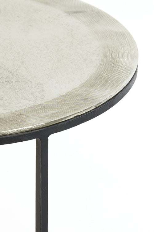 Light & Living bijzettafel TALCA - Ø49x52cm - zilver - Set van 2