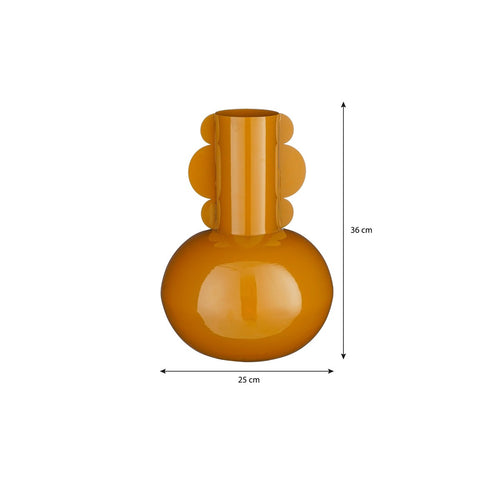 Mica Decorations  Boyd Vaas - H36 x Ø25 cm - Metaal - Bruin