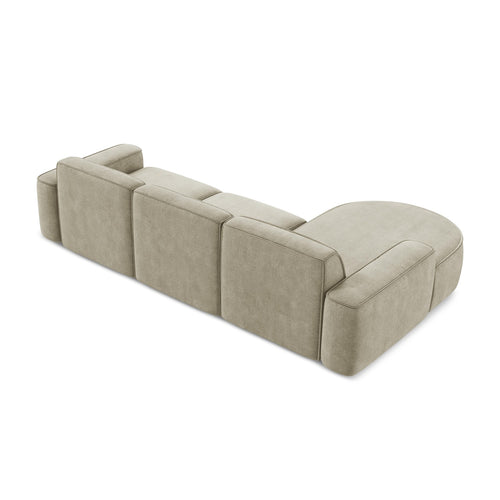 LaMiaSofa hoekbank links Melissa - chenille stof - beige - 284x166x70