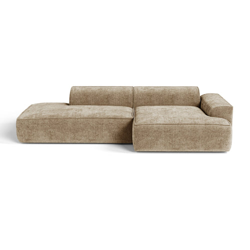 Premium Interiors - Rechthoekige hoekbank HANA - fluweel weefsel mol 260cm