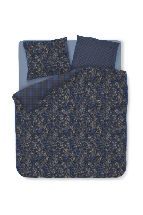 Pip Studio Dekbedovertrek Tutti I Fiori - 200 x 200/220 cm - Donkerblauw
