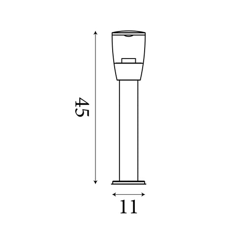 Searchlight Tucson - 1 Licht Kleine Tuinpaal Licht Grijs IP44, E27