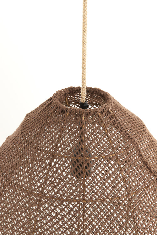 Light & Living hanglamp MAKASSAR - bruin - Ø50x50cm - vtwonen shop