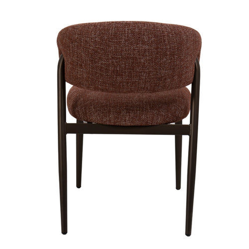 DÉJA Living Eetkamerstoel Skive - Rood/Brons - Set van 2