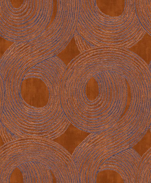 Masureel behang grafisch motief oranje - 53 cm x 10.05 m - 630856