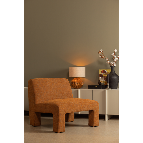 WOOOD fauteuil Lavid - Polyester - Ginger - 73x74x84 - vtwonen shop