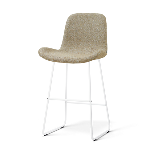 Nolon Nino-Fé barkruk taupe melange - wit onderstel - 75 cm - vtwonen shop