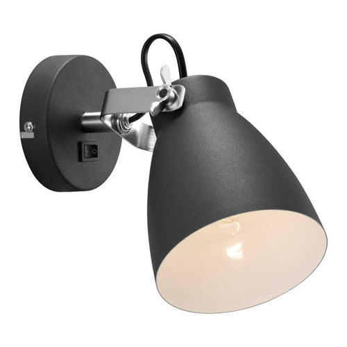 Nordlux Largo Wandlamp - E27 - Zwart