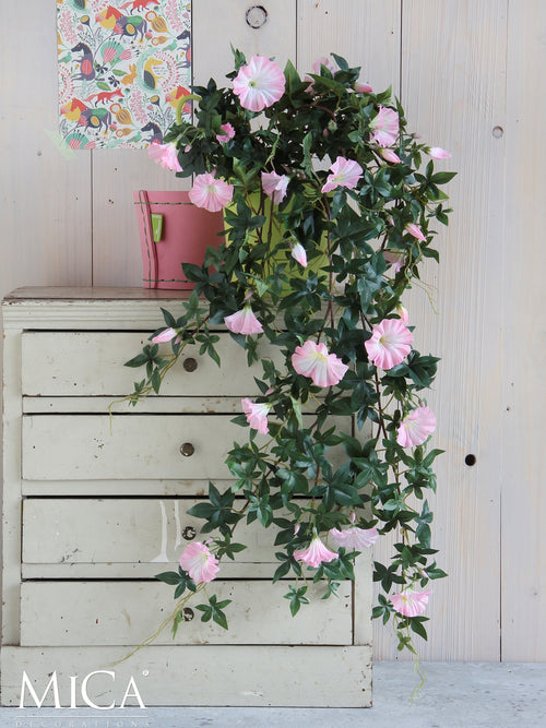 Mica Decorations Petunia Kunst Hangplant - L15 x B20 x H80 cm - Roze