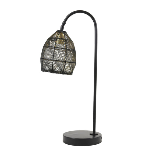 Light & Living tafellamp Meya - zwart - 23x18x60cm
