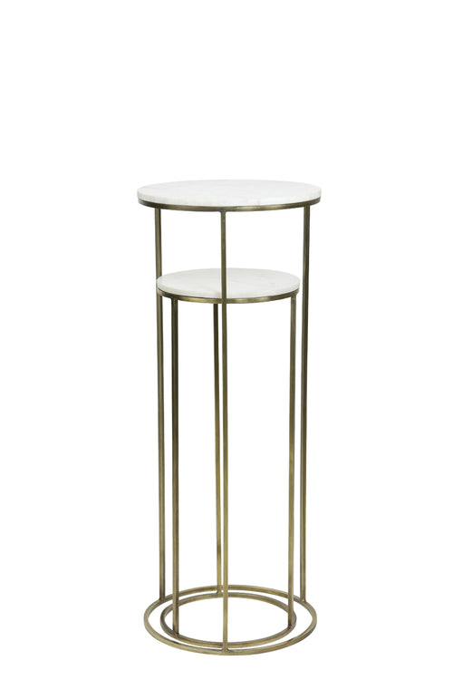 Light & Living zuil RICARDO - Ø41x102cm - wit - Set van 2