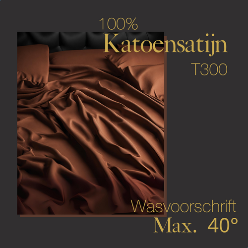 Ten Cate premium - hoeslaken - 90x200 - 100% katoen satijn - oranje