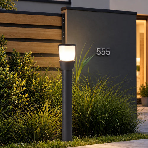 Searchlight Tucson - 1 Licht Grote Tuinpaal Licht Grijs IP44, E27