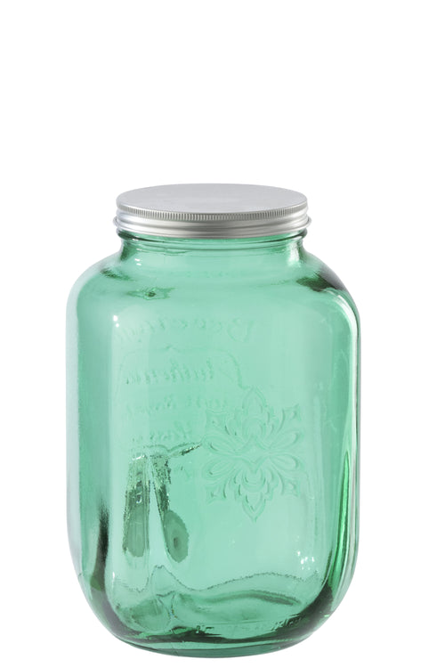 J-Line drankdispenser  - glas - smaragdgroen