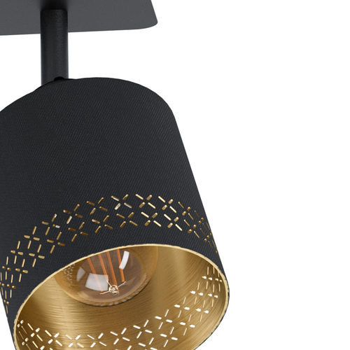 EGLO spot Esteperra - e27 - 33,5 cm - zwart/goud