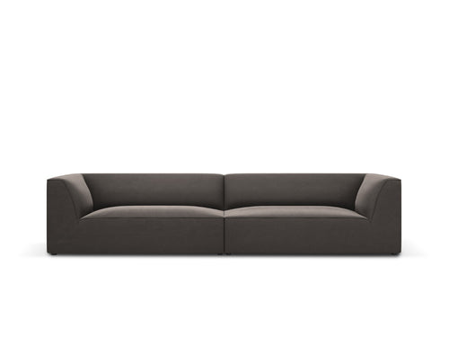 Micadoni Bank Ruby 4-zits, flueel, donkergrijs - 93x302x69cm