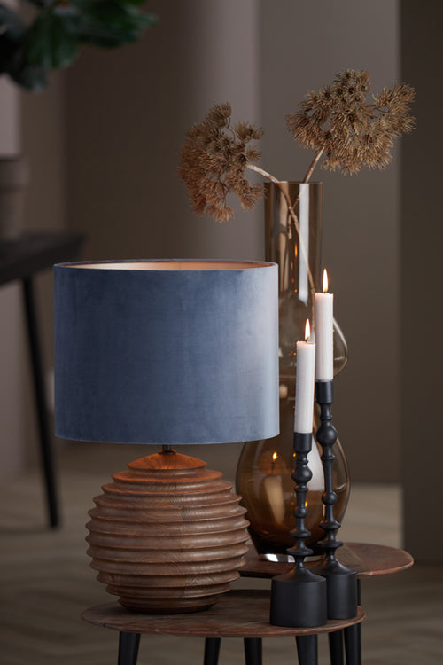 Light & Living lampenkap VELOURS - Ø40x30cm - blauw