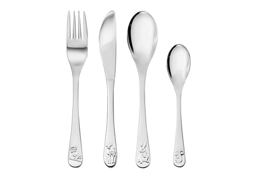 Zilverstad - Kindercouvert Bosdieren - 4 delig - RVS