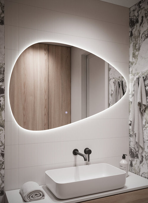 Badplaats Badkamerspiegel Sona LED - 118 x 78 cm - LED verlichting - Badkamer Spiegel - Spiegel Douche
