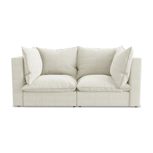 LaMiaSofa Tweezits modulaire bank Ravenna - bouclé - zand - 180x90x77