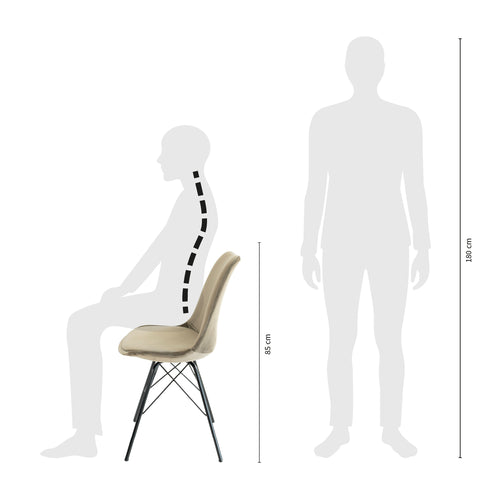 Kick kuipstoel Velvet - Taupe - vtwonen shop