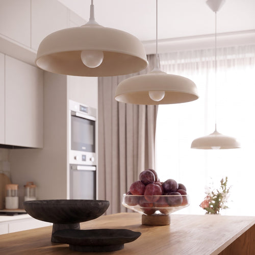 Sollux Lighting Hanglamp GINA beige - 38x38x74cm