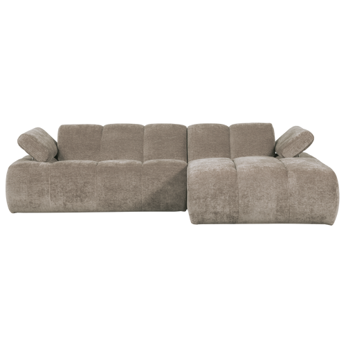 WOOOD chaise longue rechts Mojo - Geweven Ribstof - Donker Zand - vtwonen shop