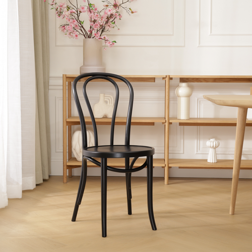 Fameg Vienna Thonet No.18 Houten Bistrostoel Zwart - vtwonen shop