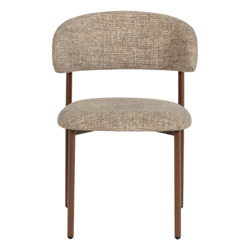 WOOOD eetkamerstoel Kelu - Wollig - Naturel Melange - Set Van 2 - 80x45x58